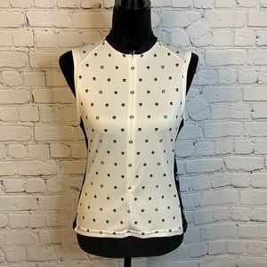 Twin Six sleeveless Club Raglan six/skull print cycling Jersey. Size Medium